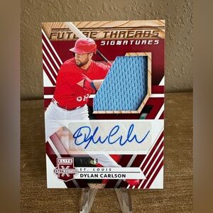 2020 Panini Elite Extra Edition Future Threads Signatures Dylan Carlson Auto /49